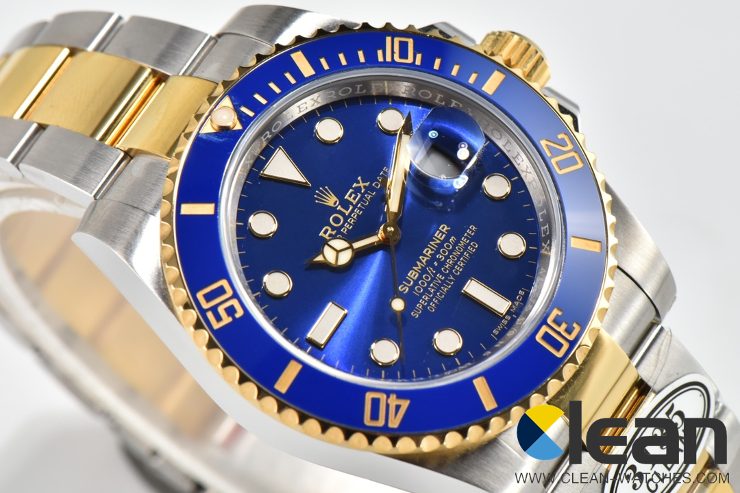 C厂Clean劳力士潜航者型系列116613LB-0005 间金蓝水鬼「3135机芯」