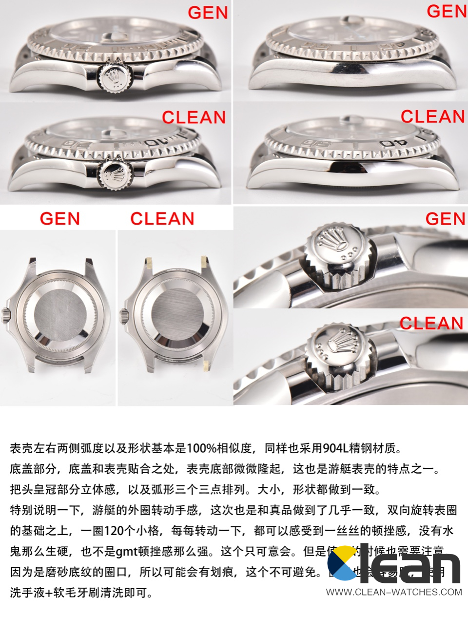 C厂Clean劳力士游艇名仕型系列m126622-0001灰游艇40mm