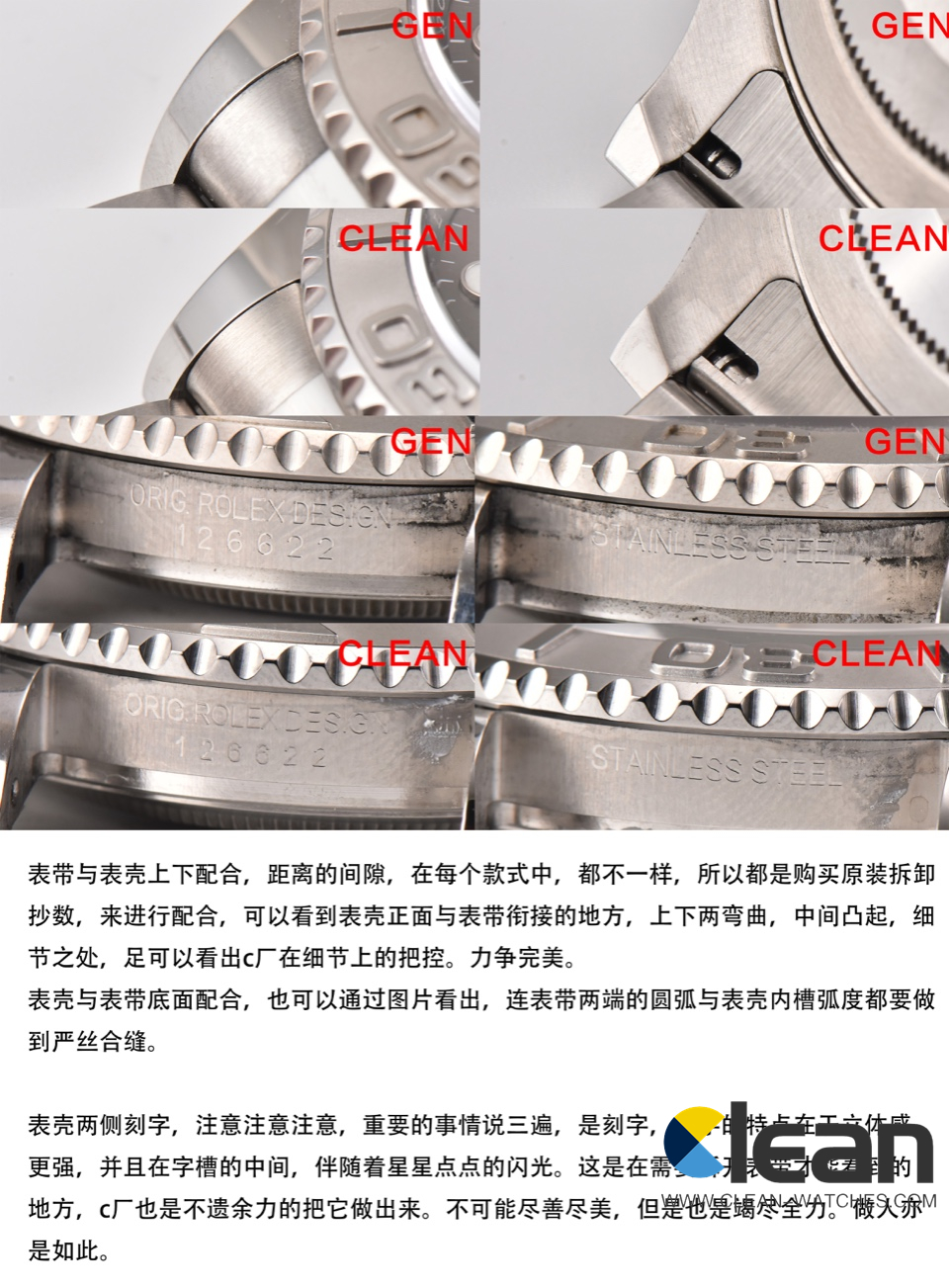 C厂Clean劳力士游艇名仕型系列m126622-0001灰游艇40mm