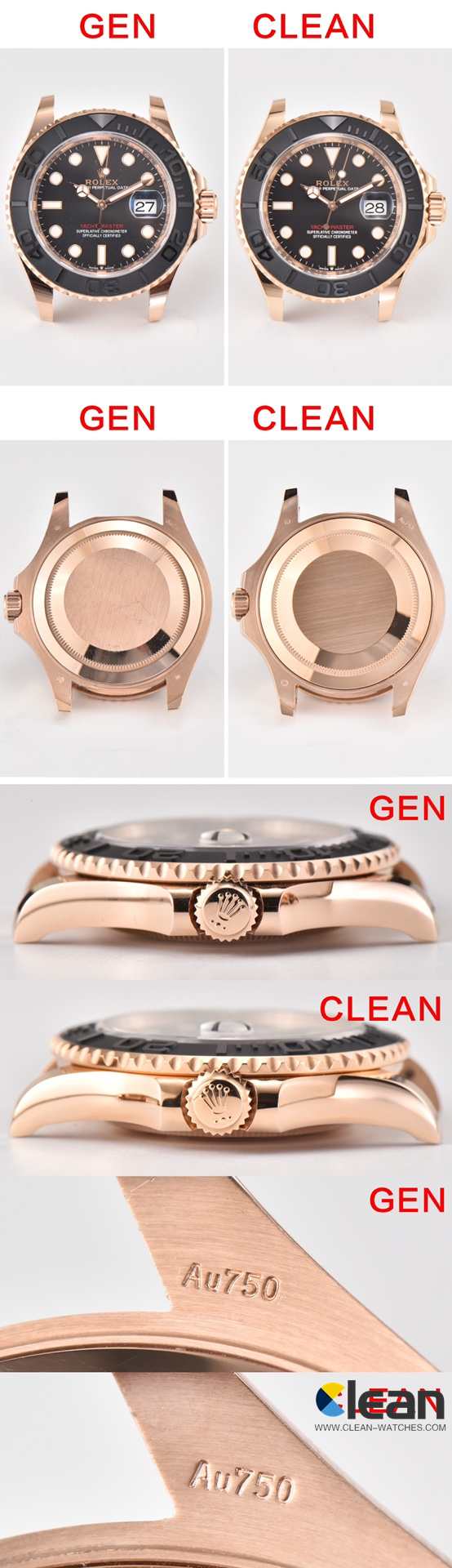 C厂Clean劳力士游艇名仕型系列m126655-0002玫金游艇40mm