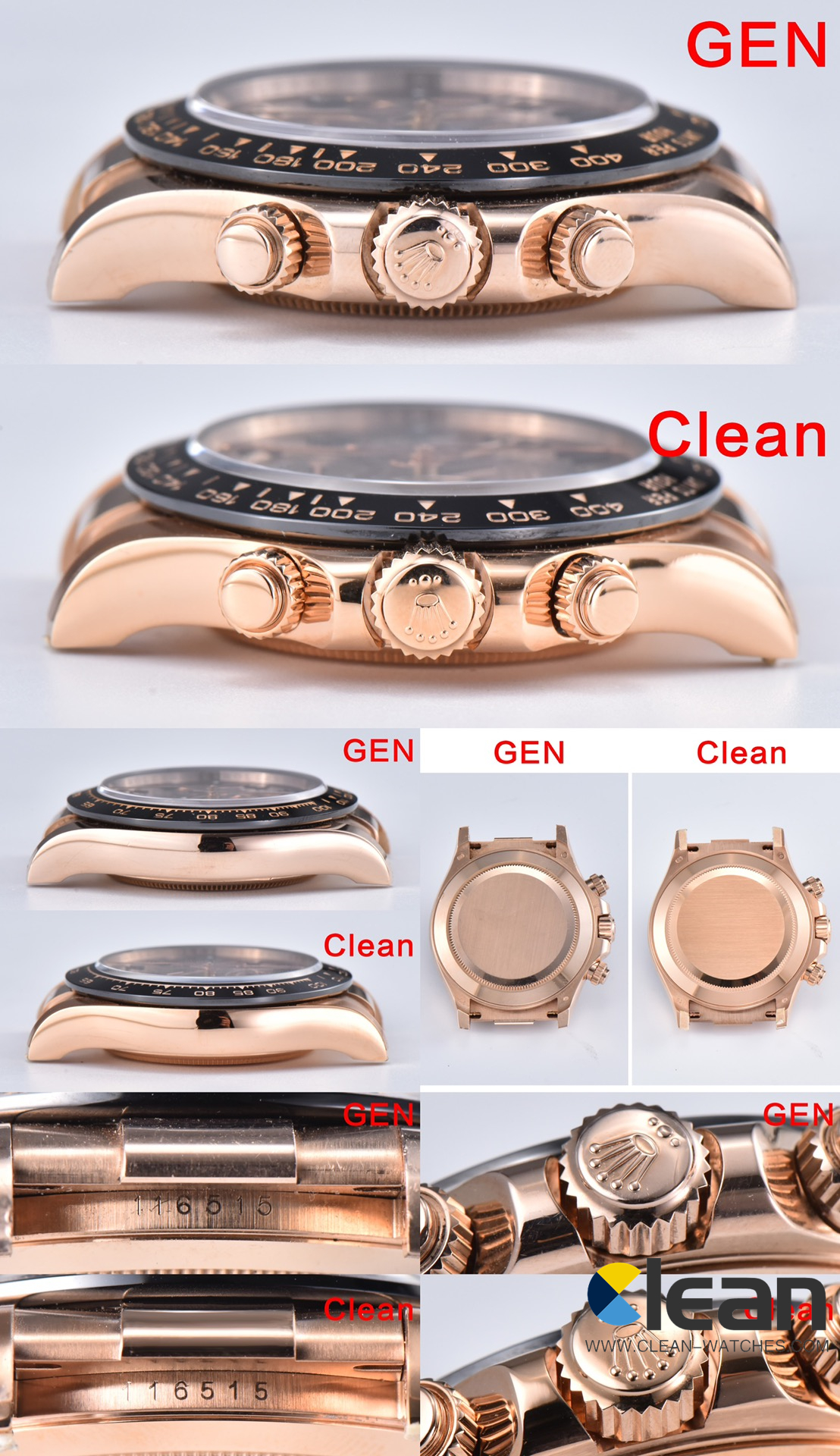 C厂Clean劳力士宇宙计型迪通拿m116505ln-0015玫金迪「4130机芯」